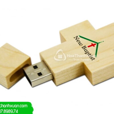 USB Vỏ Gỗ Hình Cây Thánh Giá - UVG07B