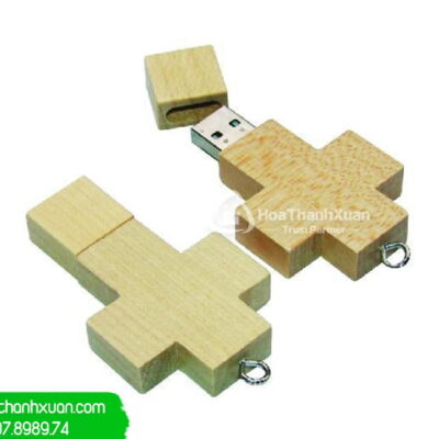 USB Vỏ Gỗ Hình Cây Thánh Giá - UVG07C