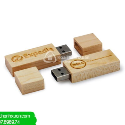 USB Vỏ Gỗ Hình Chữ Nhật Nhỏ - UVG05A