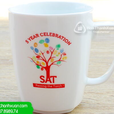 Ly Sứ Vuông Cao Cấp In Logo - LS05A