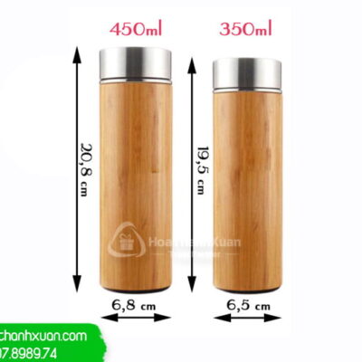 kich thuoc binh giu nhiet vo tre bgn01 Kích Thước Bình Giữ Nhiệt Vỏ Tre - BGN01
