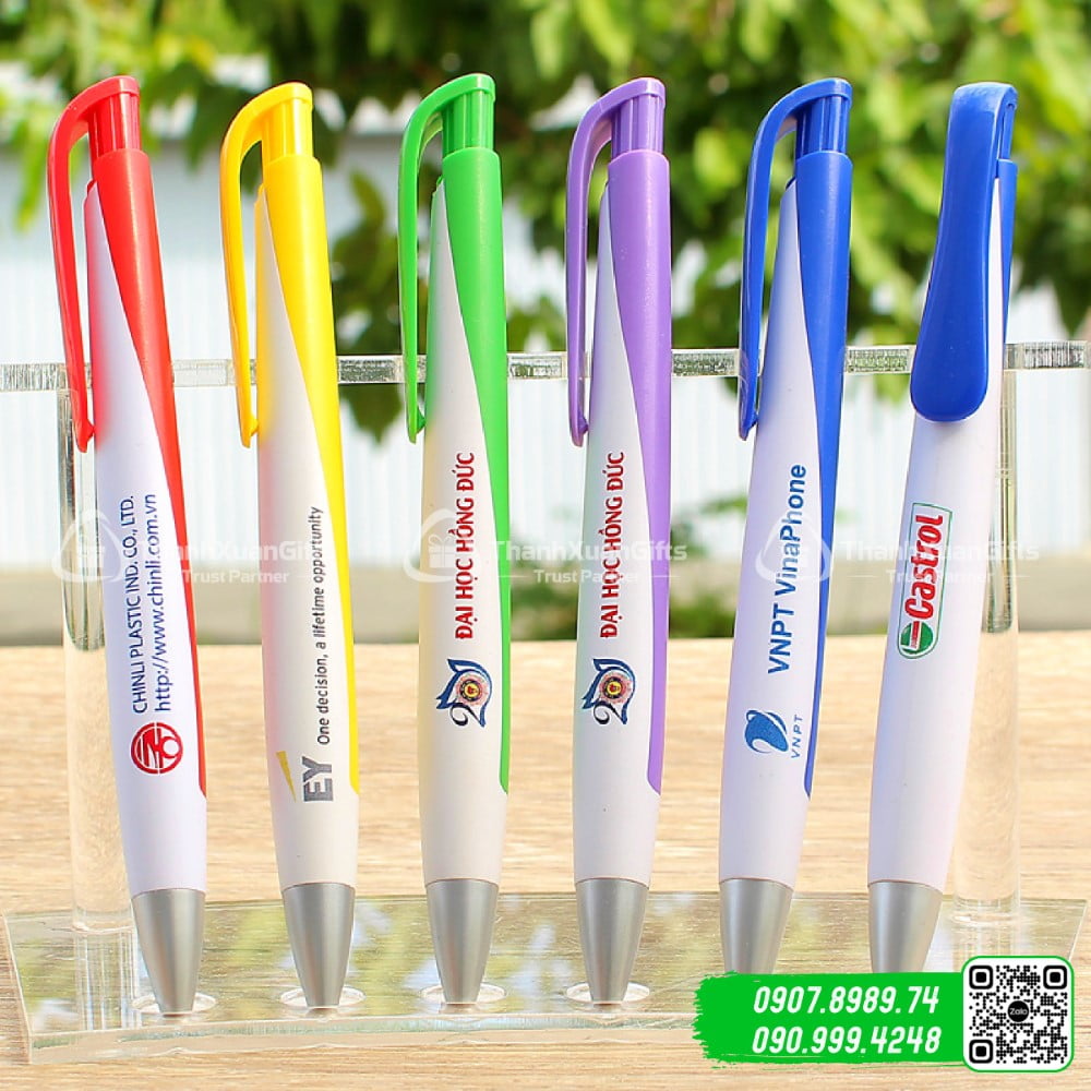 Bút bi nhựa AP-208 in logo