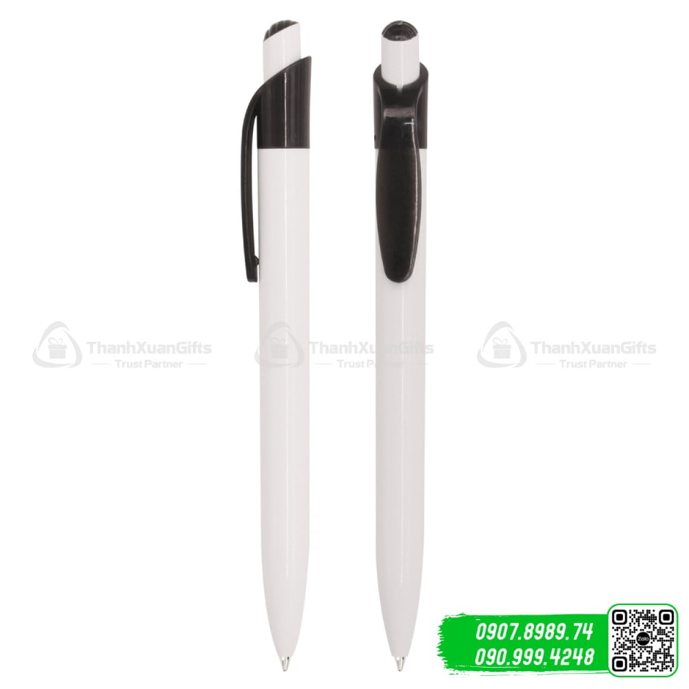 But bi nhua AP 3947 09 Bút bi nhựa AP-3947 Trắng Đen