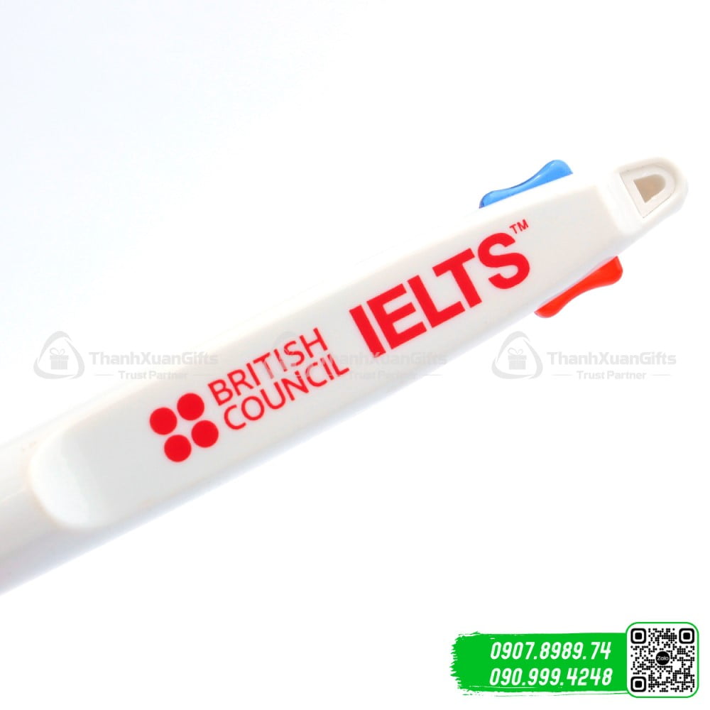 Bút bi nhựa 2 ngòi W2088 in logo