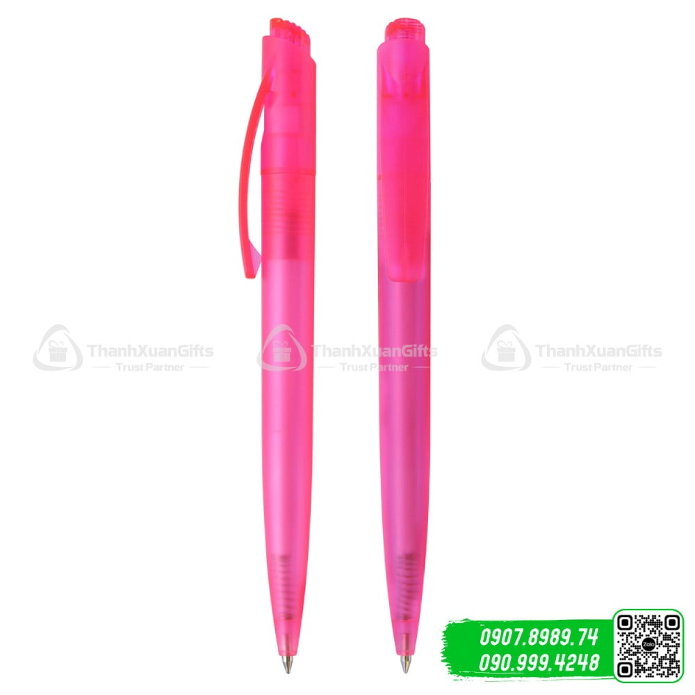 but bi nhua bp 3802d hong Bút bi nhựa BP-3802D hồng