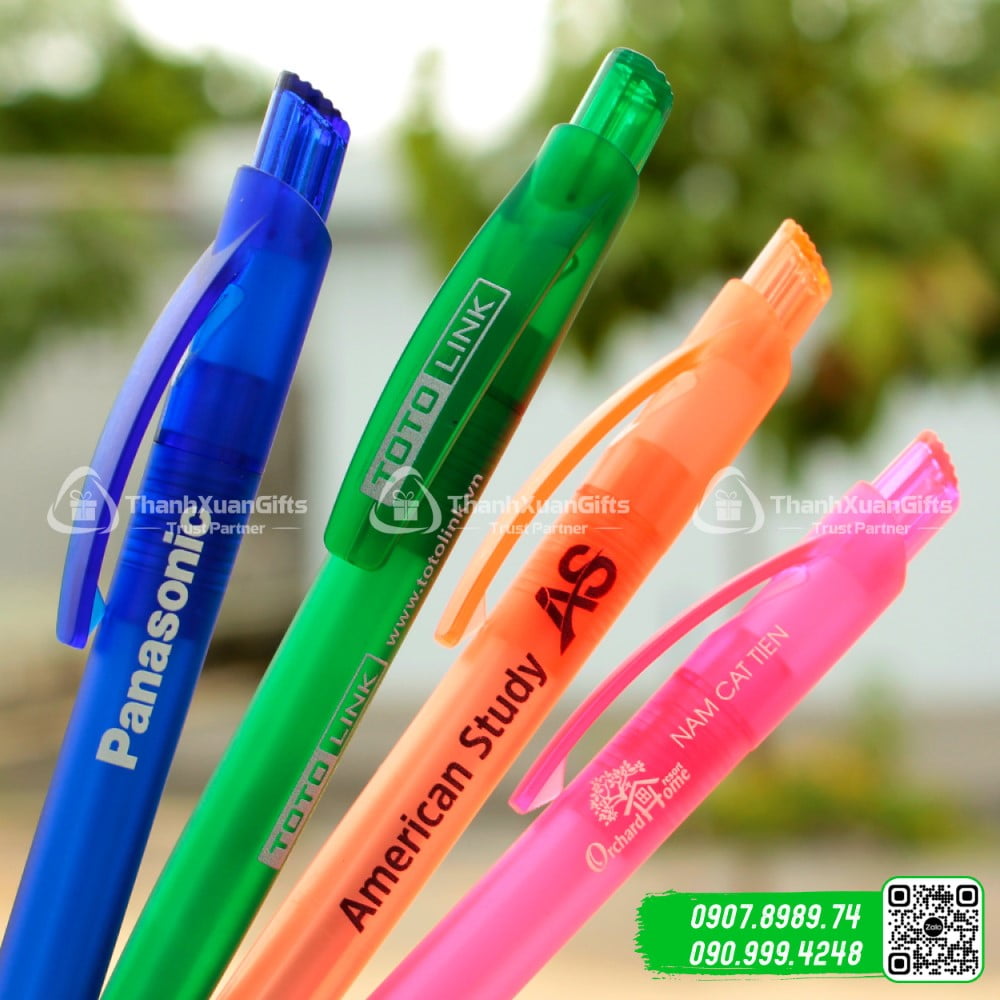 Bút bi nhựa BP-3802D in logo