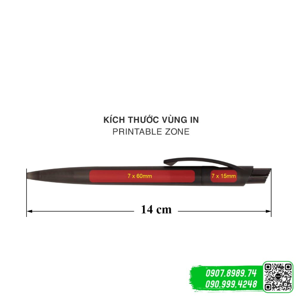 but bi nhua bp 3802d kich thuoc Bút bi nhựa BP-3802D kích thước