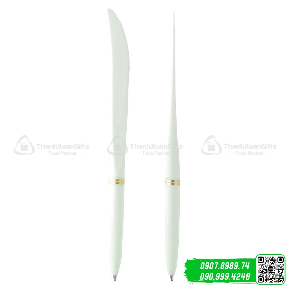 but bi nhua roc giay trang Bút bi nhựa rọc giấy trắng