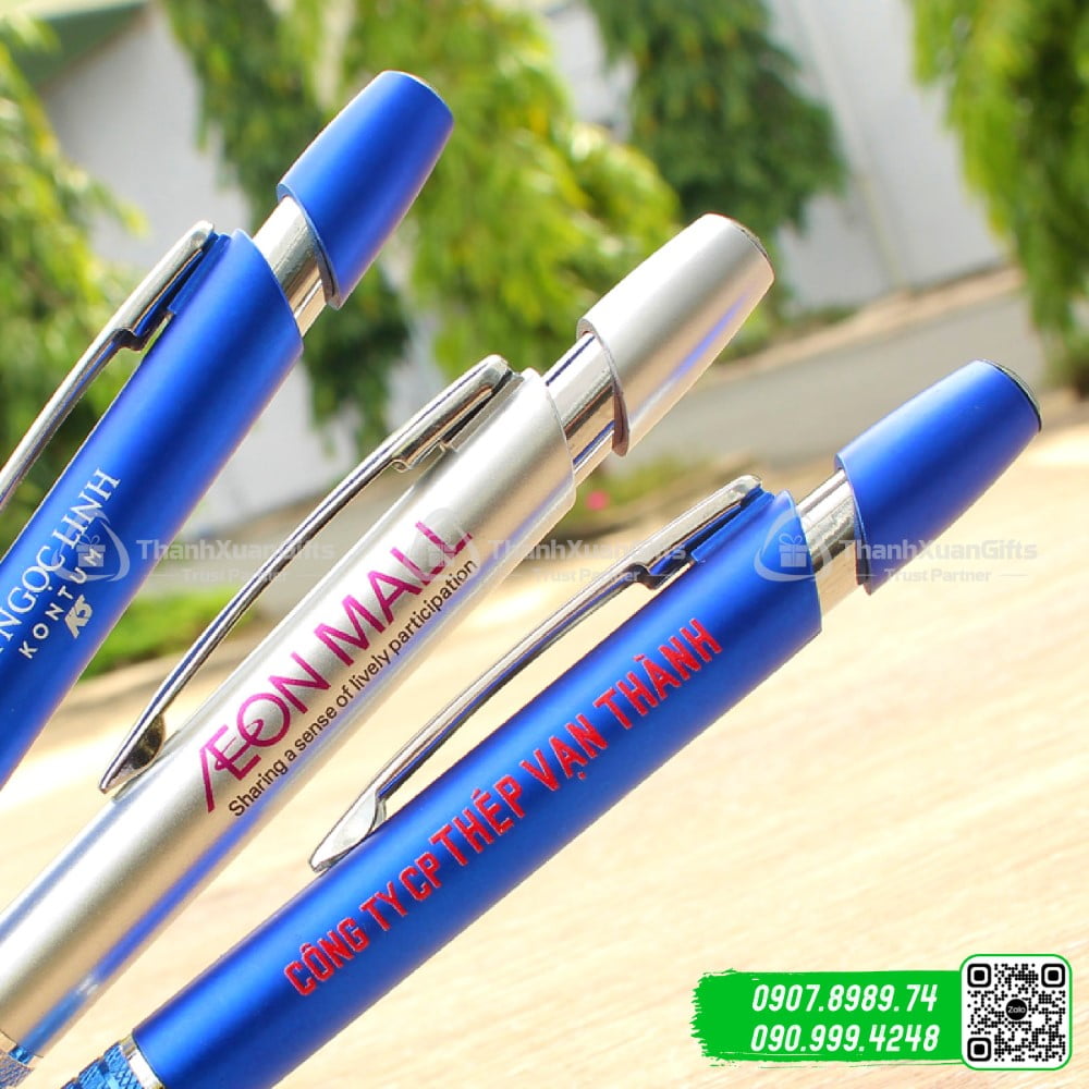 Bút bi nhựa xi BP-0809 in logo