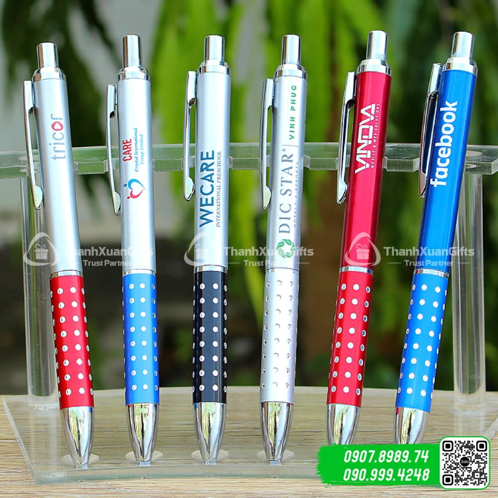 but bi nhua xi bp 3508 in logo Bút bi nhựa xi BP-3508 in logo