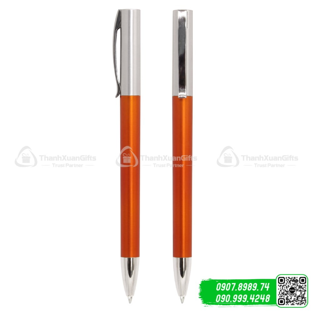 but bi nhua xi bp 5212a bac cam Bút bi nhựa xi BP-5212A bạc cam