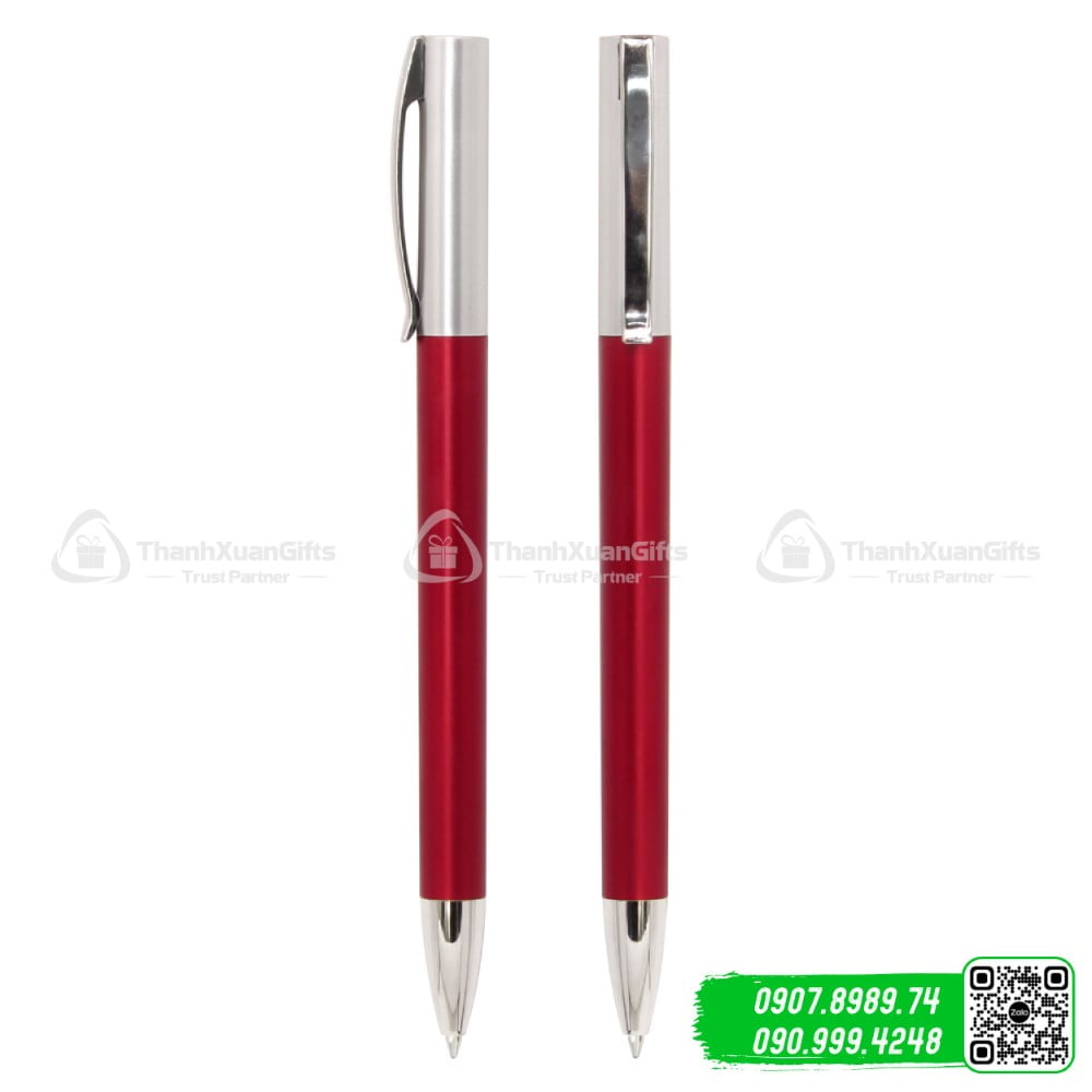 but bi nhua xi bp 5212a bac do Bút bi nhựa xi BP-5212A bạc đỏ