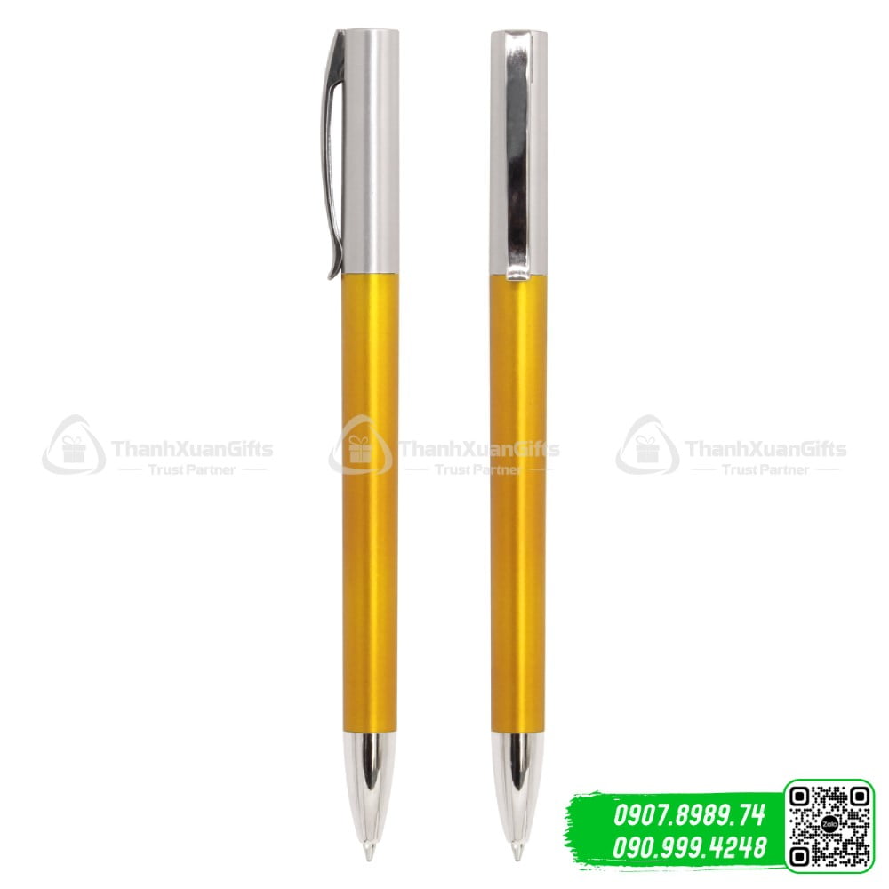 but bi nhua xi bp 5212a bac vang Bút bi nhựa xi BP-5212A bạc vàng