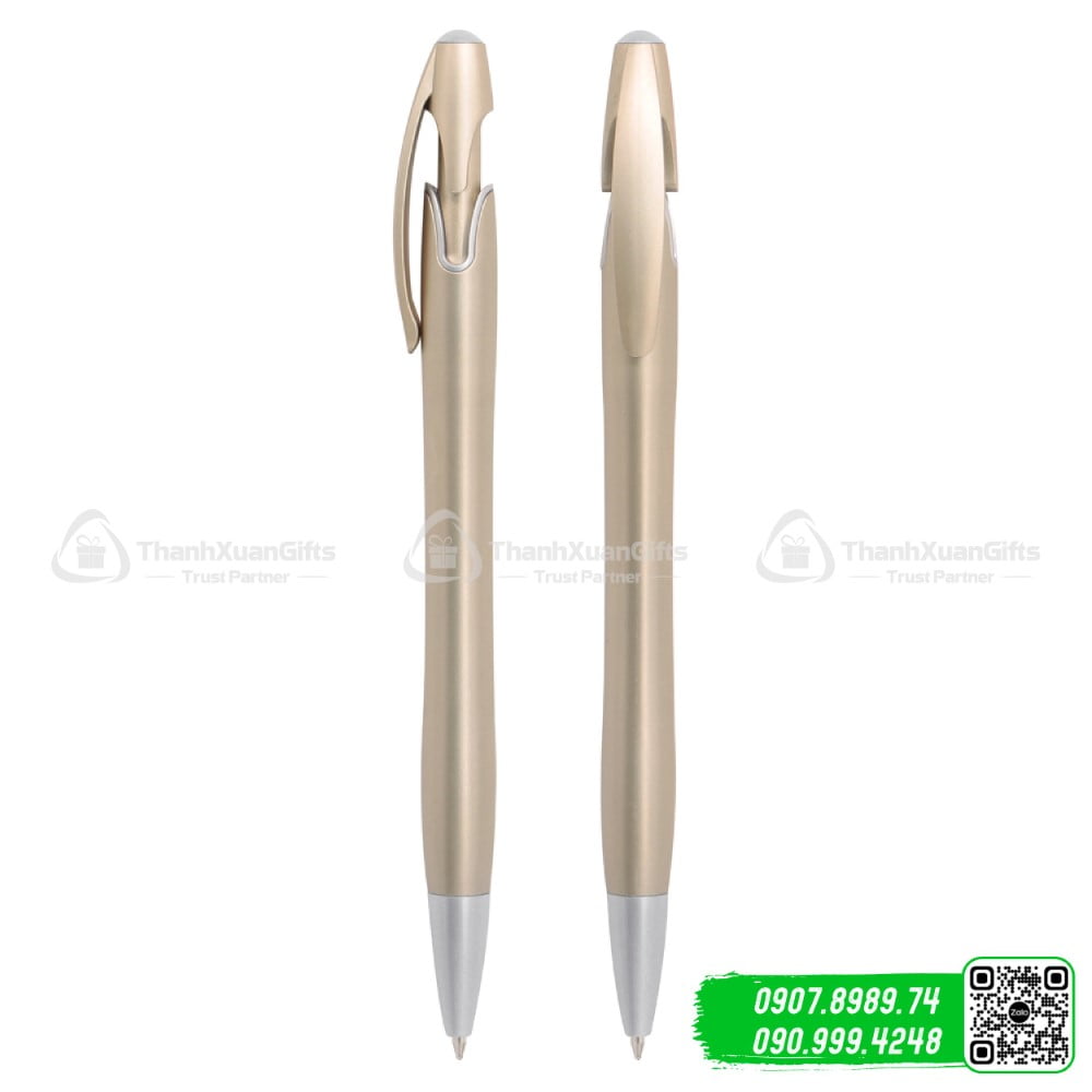 but bi nhua xi bp 8713b vang Bút bi nhựa xi BP-8713B vàng