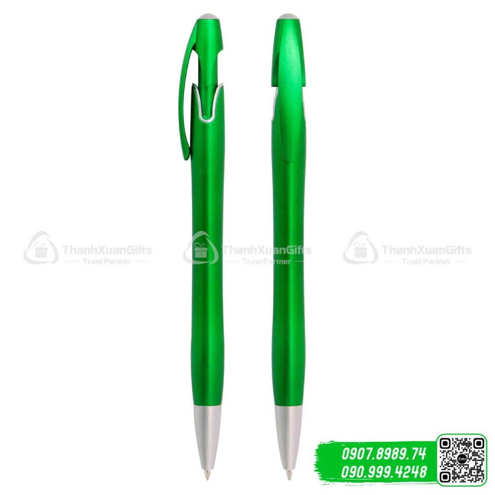 but bi nhua xi bp 8713b xanh la Bút bi nhựa xi BP-8713B xanh lá