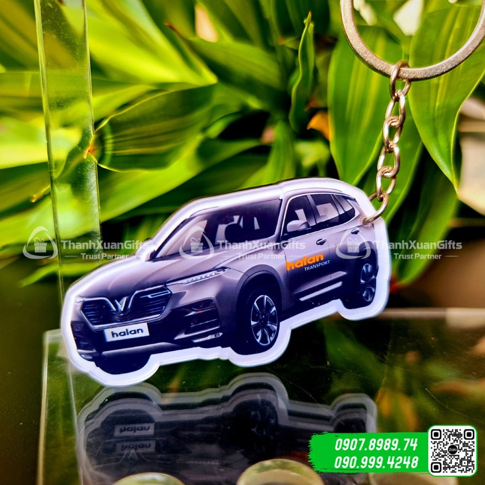 Móc Khóa Mica Hình Xe Hơi Vinfast